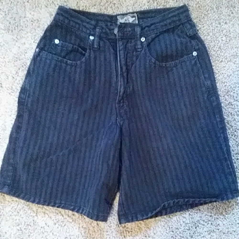 90s Grunge Black Jean Shorts
